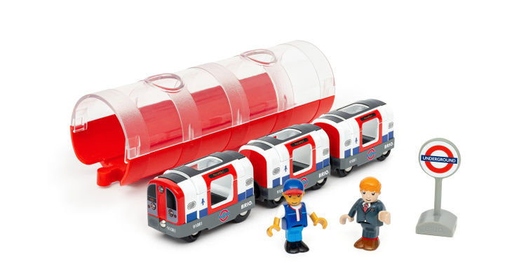 Joc / Jucărie BRIO World - 36085 Trains of the World Londoner U-Bahn mit Licht und Sound | Spielzeugzug mit Licht & Sound für Kinder ab 3 Jahren 
