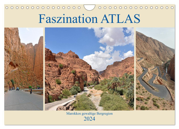 Kalendář/Diář Faszination ATLAS (Wandkalender 2024 DIN A4 quer), CALVENDO Monatskalender 