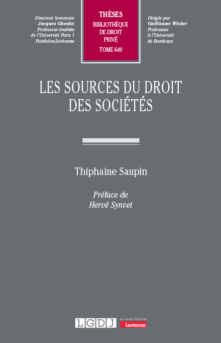 Βιβλίο Les sources du droit des sociétés Saupin