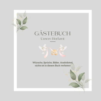 Carte Gästebuch Unsere Hochzeit: Elegantes Hochzeits-Gästebuch, blanko Mein Amorzinho