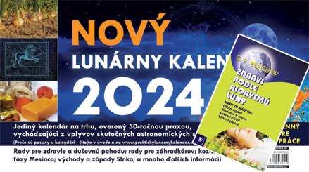 Kniha Lunárny kalendár 2024 + Zdraví podle biorytmů luny ( komplet) Vladimír Jakubec