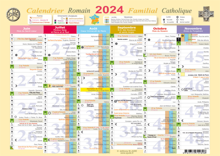 Kniha Calendrier familial catholique romain 2024 