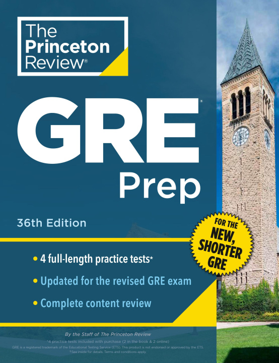 Kniha Princeton Review GRE Prep, 36th Edition: 4 Practice Tests + Review & Techniques + Online Features 