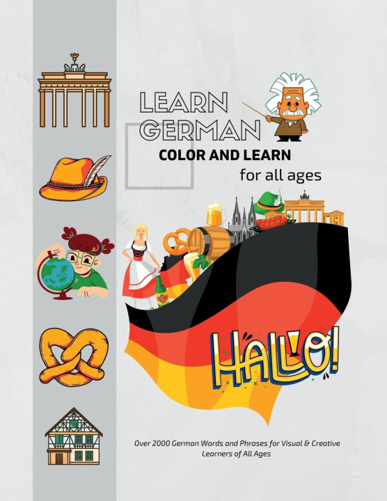 Knjiga German Picture Dictionary Coloring Book Sassy Design Studio