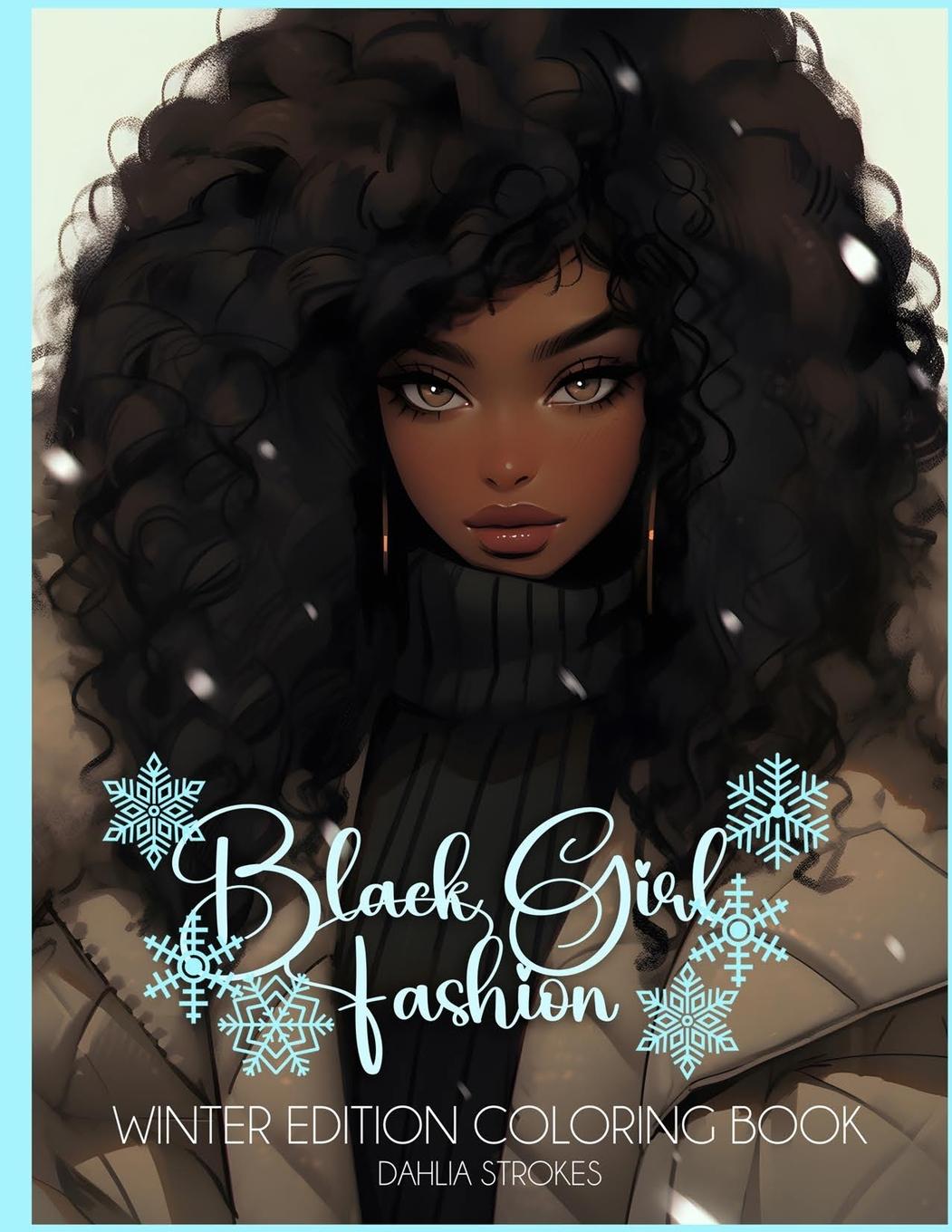 Carte Black Girl Fashion Winter Edition Coloring Book 