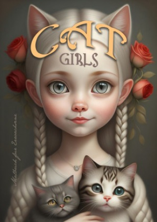 Kniha Cat Girls Malbuch für Erwachsene Musterstück Grafik
