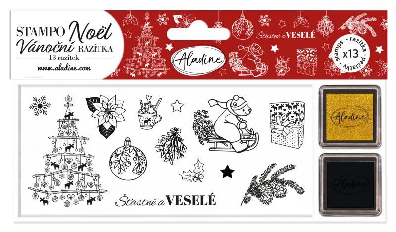 Carte Aladine Razítka Stampo Noël - Severské Vánoce 12 ks 