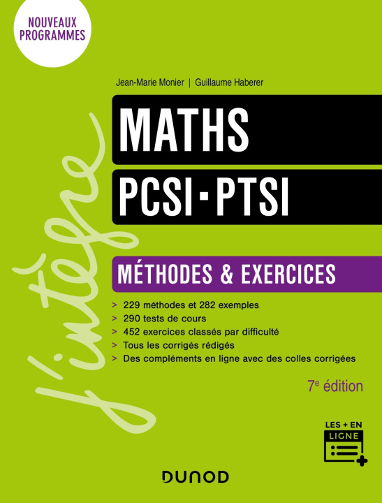 Kniha Maths PCSI-PTSI - Méthodes et exercices - 7e éd. Jean-Marie Monier