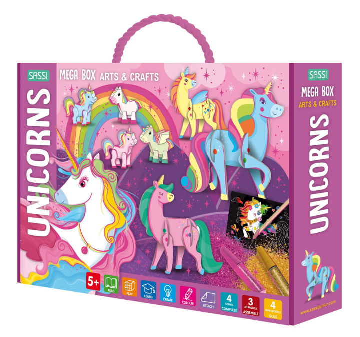 Knjiga Unicorns. Mega box arts & crafts 