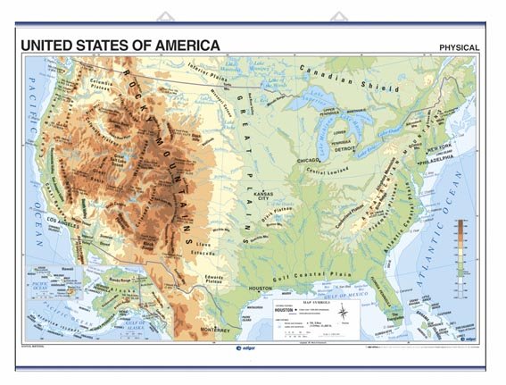 Knjiga UNITED STATES, PHYSICAL-POLITICAL EDIGOL EDICIONES