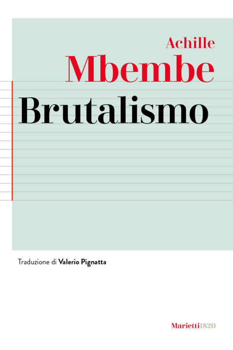Libro Brutalismo Achille Mbembe