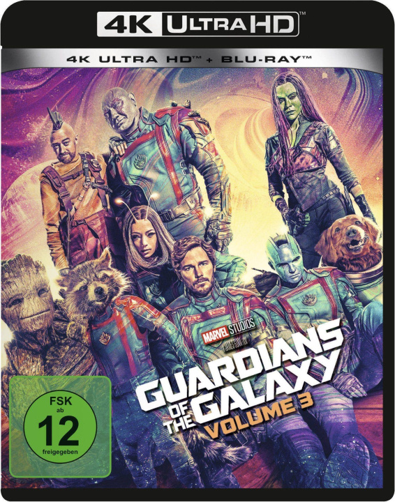 Video Guardians of the Galaxy 4K. Vol.3, 1 UHD-Blu-ray + 1 Blu-ray James Gunn