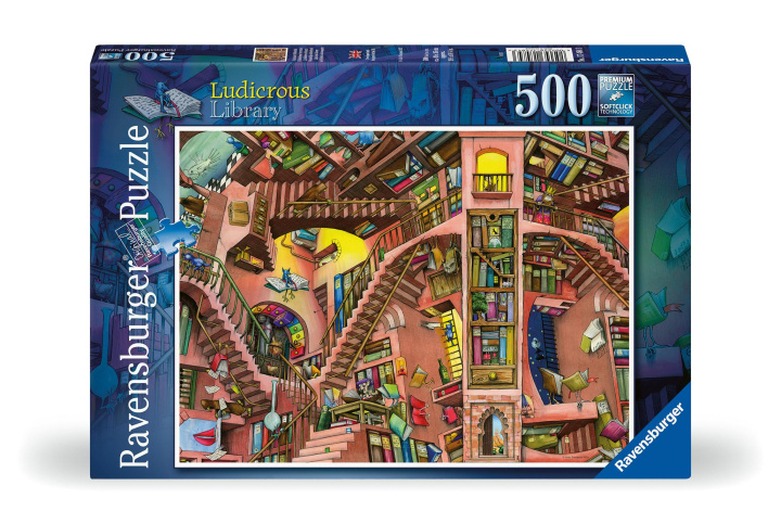 Joc / Jucărie Ravensburger Puzzle 17484 Ludicrous Library - 500 Teile Puzzle für Erwachsene ab 12 Jahren 