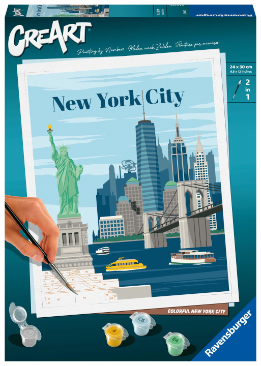 Joc / Jucărie Ravensburger CreArt - Malen nach Zahlen 23686 - Colorful New York City - ab 12 Jahren 