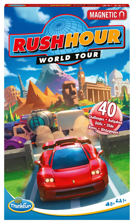 Játék ThinkFun - 76544 - Rush Hour World Tour - Das magnetische Reise-Knobelspiel. Perfekt für die Reise und als Geschenk! 