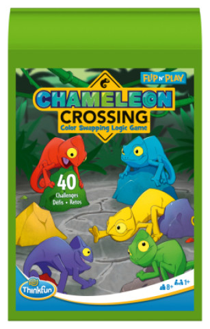 Hra/Hračka ThinkFun 76577 - Flip N' Chamäleon Crossing - das Reise-Logikspiel, für Kinder und Erwachsene ab 8 Jahren, ab 1 Spieler 