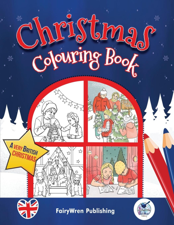 Knjiga British Christmas Colouring Book for Children FairyWren Publishing