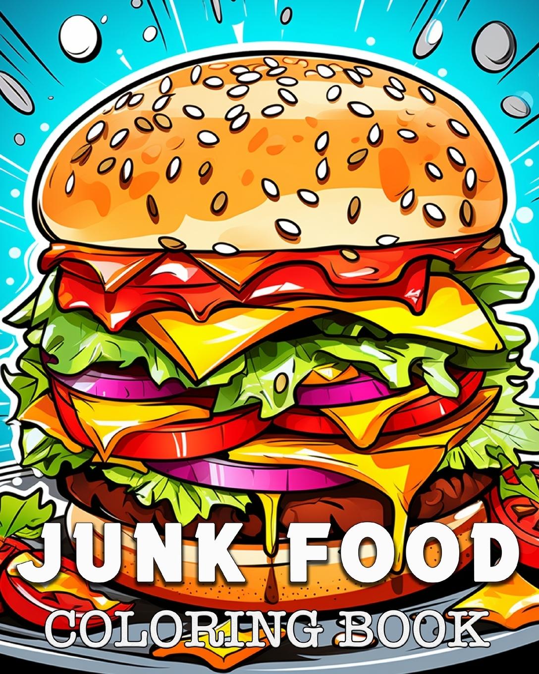 Book Junk Food Coloring Book 