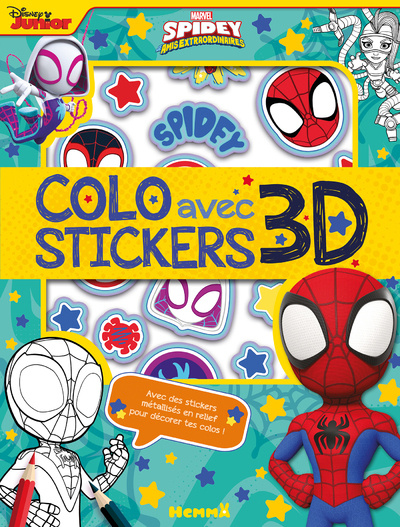 Knjiga Marvel Spidey et ses amis extraordinaires - Colo avec stickers 3D 