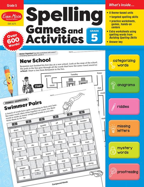 Książka Spelling Games and Activities, Grade 5 Teacher Resource 