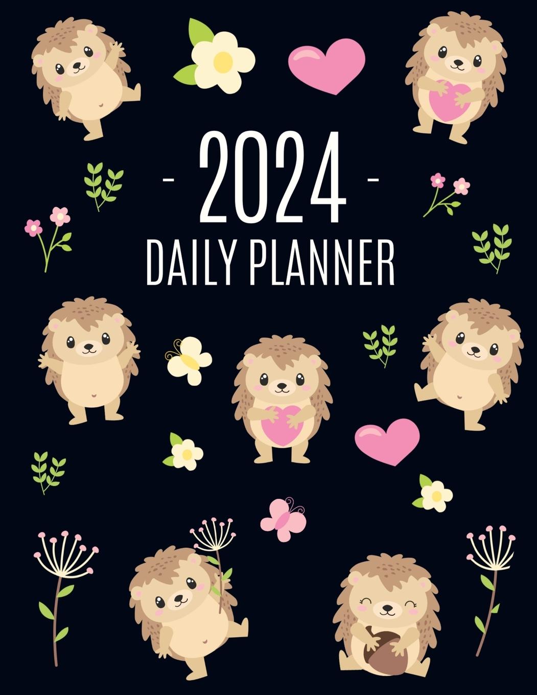 Könyv Hedgehog Daily Planner 2024 