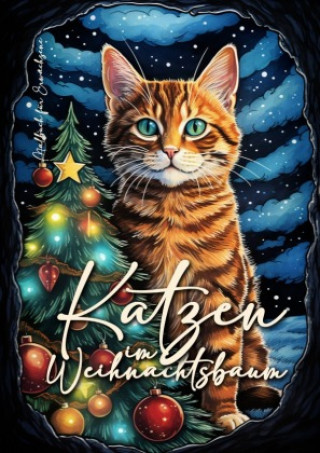 Książka Katzen im Weihnachtsbaum Malbuch für Erwachsene Monsoon Publishing