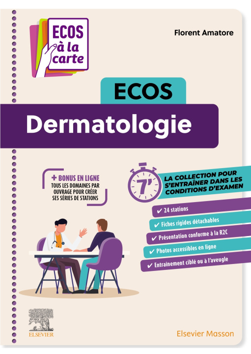 Kniha ECOS Dermatologie Florent Amatore