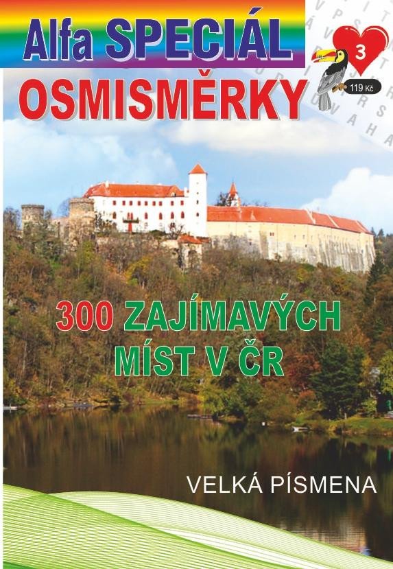 Книга Osmisměrky speciál 3/2023 - 300 zajímavých míst  ČR 