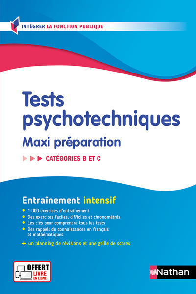 Книга Tests psychotechniques - Maxi préparation. Catégories B et C - 2024-2025 - N° 55 Élisabeth Simonin