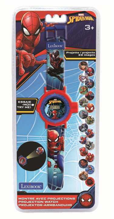 Kniha Zegarek projektor Spider-Man z 20 obrazami do wyświetlenia DMW050SP 