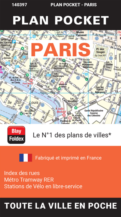 Kniha PARIS PLAN POCKET 2024 BLAY-FOLDEX