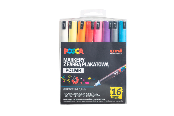 Könyv Marker PC-1MR zestaw 16 sztuk markerów Posca Uni 