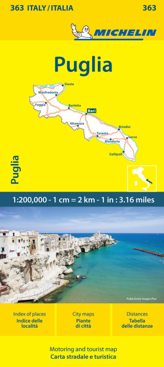 Tiskovina Michelin Map Italy: Puglia 363 