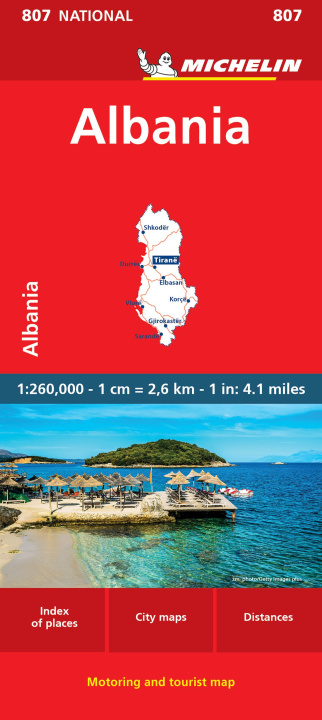 Prasa Michelin Map Albania 