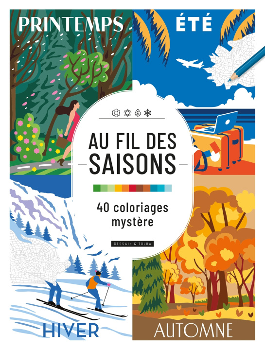 Kniha Au fil des saisons : 40 coloriages mystère 