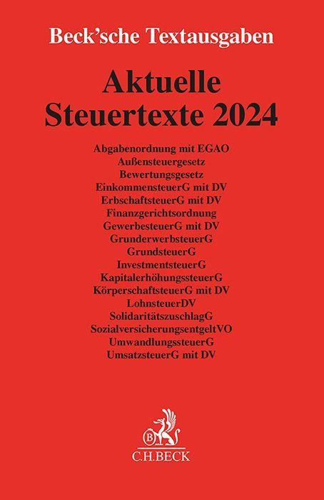 Книга Aktuelle Steuertexte 2024 