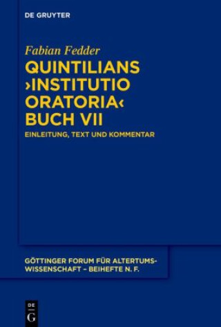 Knjiga Quintilians 'Institutio oratoria' Buch VII Fabian Fedder