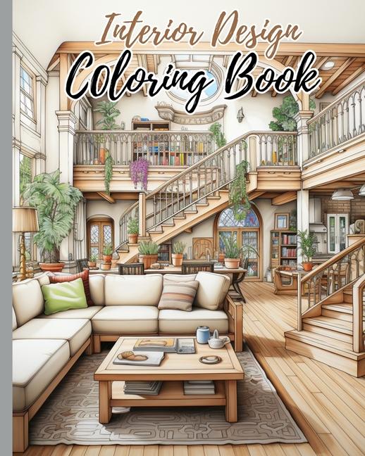 Könyv Interior Design Coloring Book 