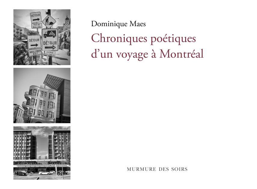 Book Chroniques poétiques d'un voyage à Montréal Maes