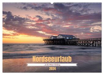 Calendario/Agenda Nordseeurlaub in St. Peter-Ording (Wandkalender 2024 DIN A2 quer), CALVENDO Monatskalender 