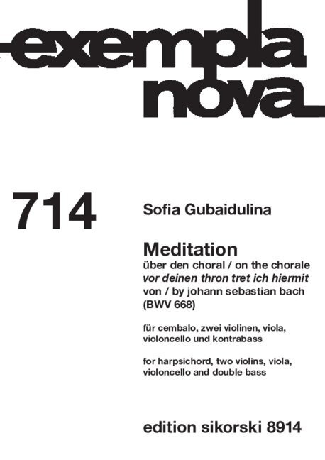 Printed items Meditation Sofia Gubaidulina
