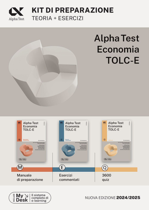 Βιβλίο Alpha Test. Economia. TOLC-E. Kit di preparazione. Ediz. MyDesk 