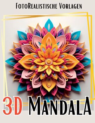 Kniha 3D Mandala Malbuch "Black & White" Lucy´s Schwarze Malbücher