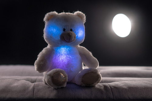Hra/Hračka Snílek medvěd bílý plyš 40cm na baterie se světlem a zvukem 