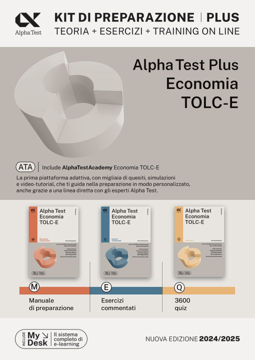 Carte Alpha Test plus. Economia. TOLC-E. Kit di preparazione 