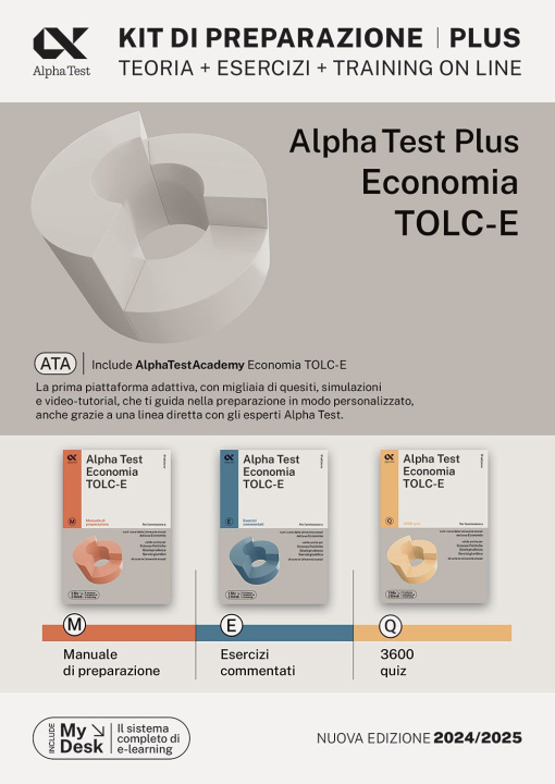 Livre Alpha Test plus. Economia. TOLC-E. Kit di preparazione 