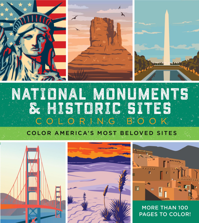 Livre National Monuments & Historic Sites Coloring Editors of Chartwell Books