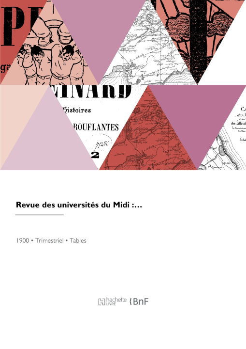 Knjiga Revue des universités du Midi 