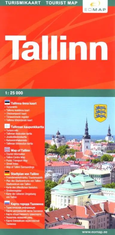 Könyv Tallinn turismikaart 1: 25 000 