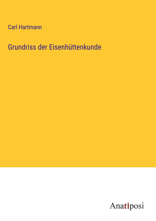 Könyv Grundriss der Eisenhüttenkunde 